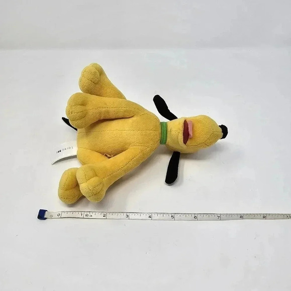 Just Play Disney Pluto Dog 7" Sitting Plush Stuffed Animal Yellow Puppy - Picture 3 of 9